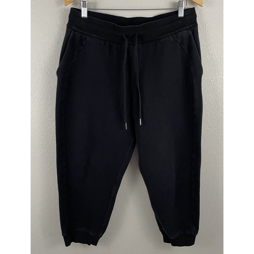 Lululemon Womens 12 Black Scuba High Rise Cropped Jogger Pant